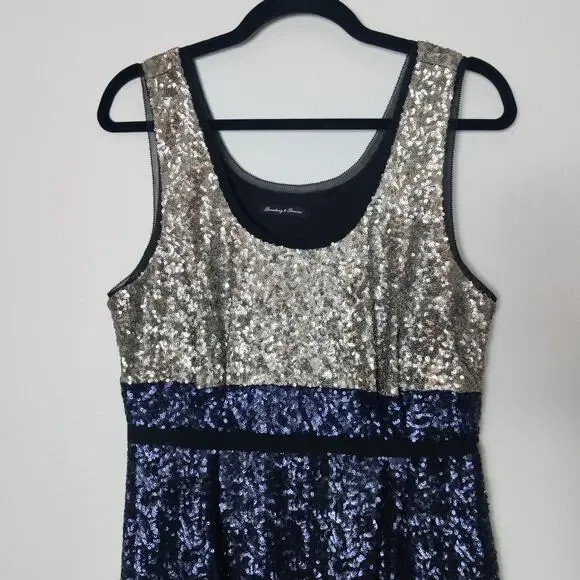 Madewell Broadway & Broome Sequin Colorblock Mini Cocktail Party Dress 8 Holiday - Picture 6 of 14